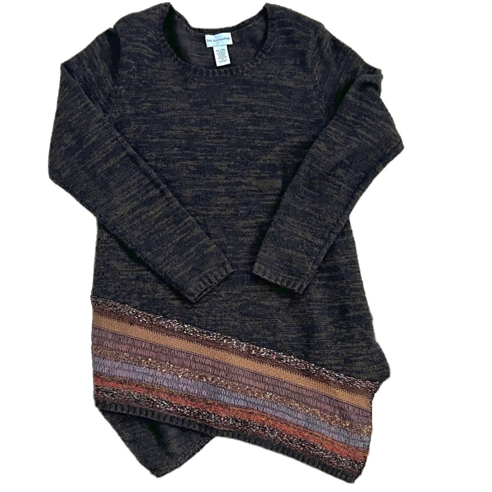SOFT SURROUNDINGS Women's Chestnut Brown Tunic Sweater ~ Ladies Size Medium